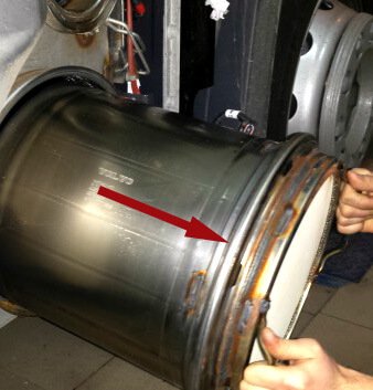 DPF filter uninstall from EURO 6 truck